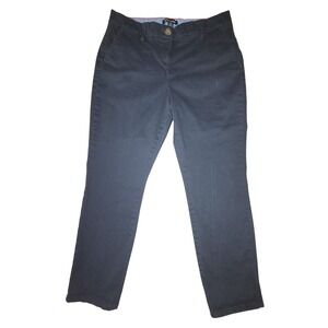 Nautica Jeans Women's Navy Chino Flat Front Casual Ankle Pants - Size 10‎